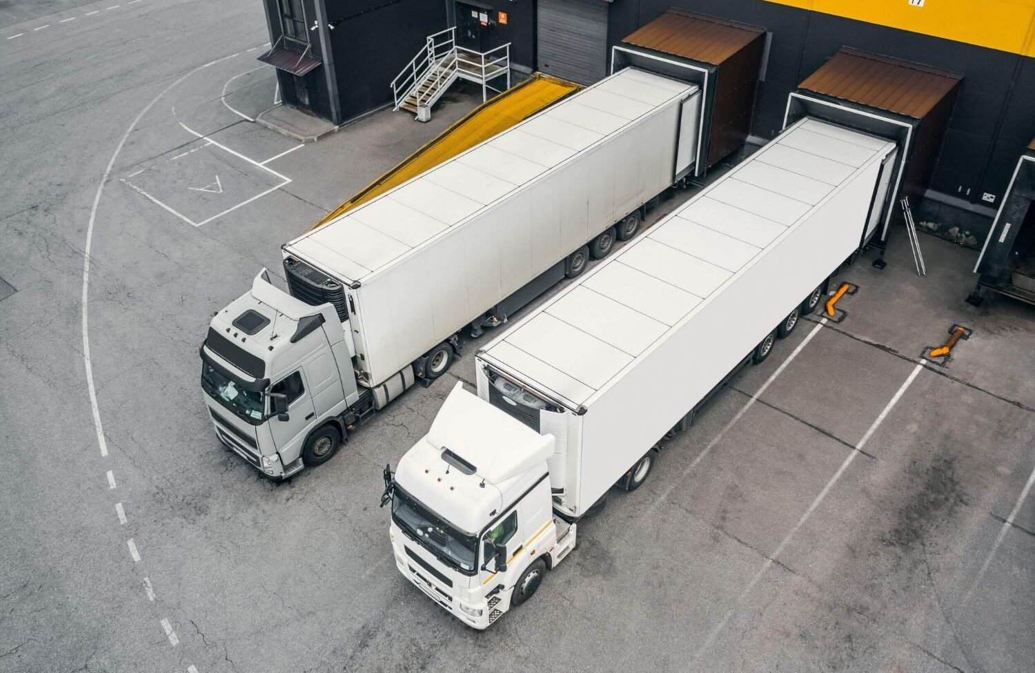 trucks in the distribution hub l42l56a
