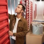 an opening door of storage unit qpq7339